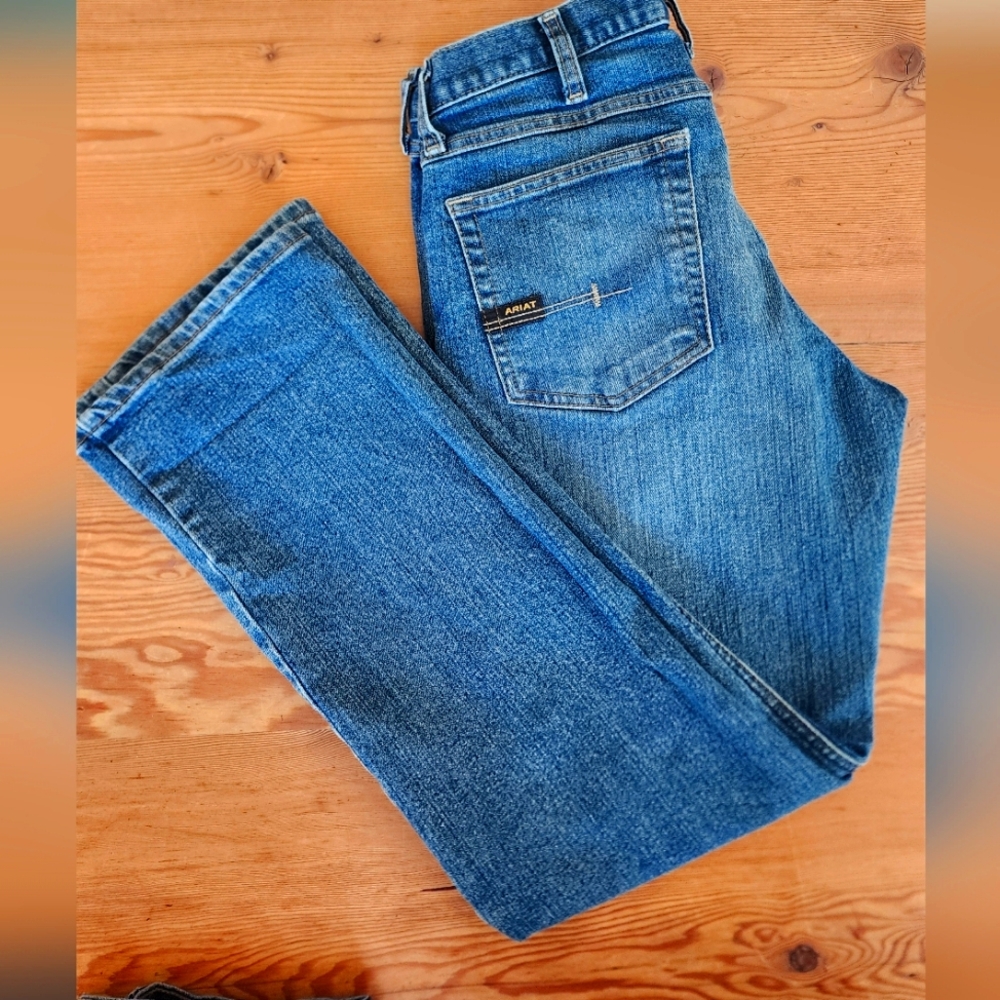 Mens Ariat Rebat Relaxed Boot Jeans 31x32